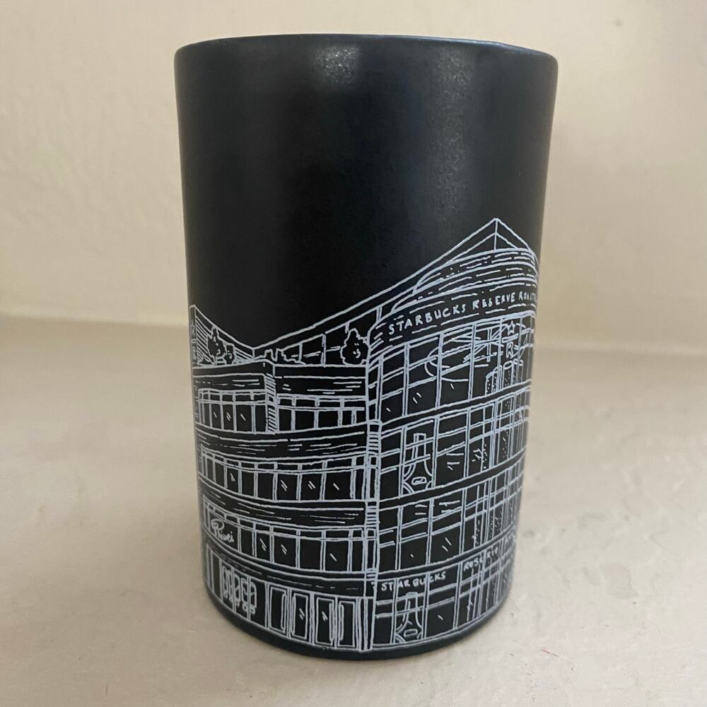 Starbucks Reserve Roastery Chicago Coffee Mug 10 Oz Black White Tea - Picture 2 of 5
